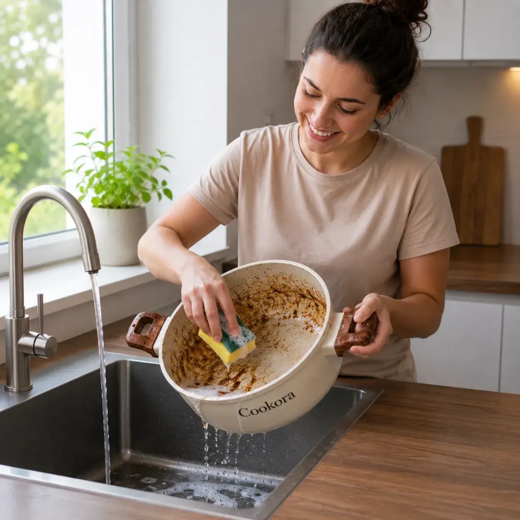 Batería Cookora fácil de limpiar después de cocinar