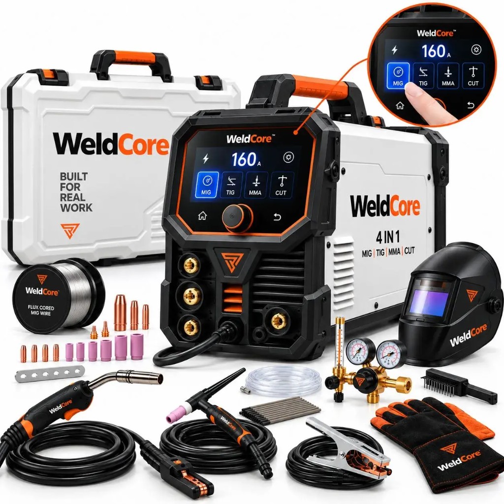 Kit completo saldatrice WeldCore con accessori